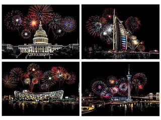 Скретч-набор «Fireworks» (цветные)