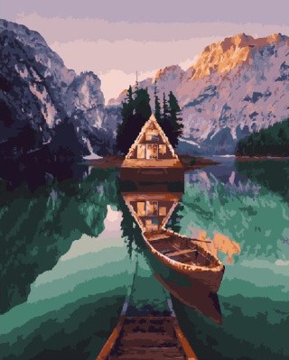 Картина по номерам «Шале в диких Альпах»