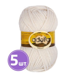 Пряжа Adelia NELLY (01), белый, 5 шт. по 100 г Пряжа Adelia NELLY (01), белый, 5 шт. по 100 г