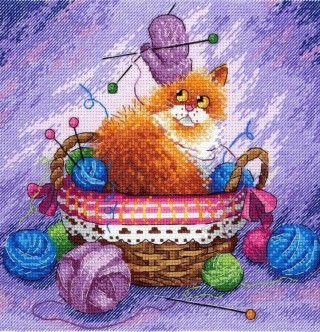 Набор для вышивания «Кот в клубках»