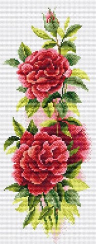 Алмазная вышивка «Розы красные» Алмазная вышивка «Розы красные»