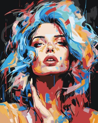 Картина по номерам «Девушка в ярких красках 2» Картина по номерам «Девушка в ярких красках 2»