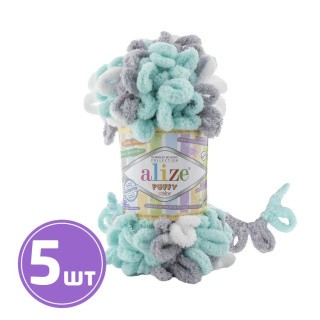 Пряжа ALIZE Puffy color (6408), мультиколор, 5 шт. по 100 г Пряжа ALIZE Puffy color (6408), мультиколор, 5 шт. по 100 г