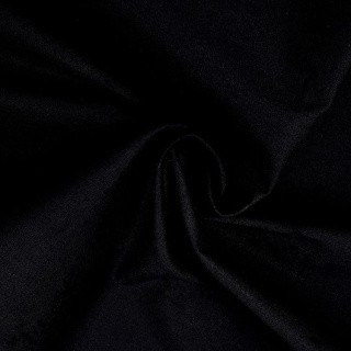Ткань Поплин стрейч, 5 м x 150 см, 125 г/м², цвет: черный, TBY