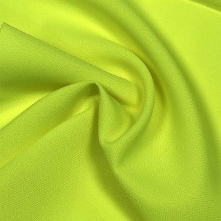 Ткань габардин, нарезка, 10 м, ширина 150 см, 150 г/м2, цвет: неон лимон, TBY