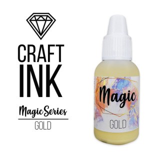 Спиртовые Чернила Craft INK, Magic Series, Gold, 20мл Спиртовые Чернила Craft INK, Magic Series, Gold, 20мл