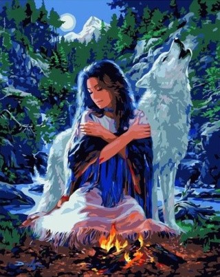 Картина по номерам «Девушка в лесу» Картина по номерам «Девушка в лесу»