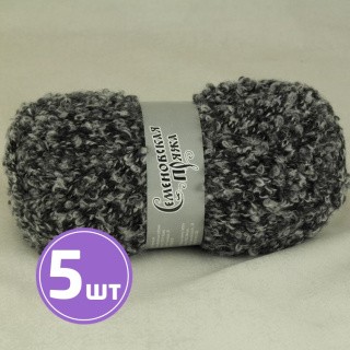 Пряжа Семеновская пряжа Curly (1747), черный-речной жемчуг, 5 шт. по 100 г Пряжа Семеновская пряжа Curly (1747), черный-речной жемчуг, 5 шт. по 100 г