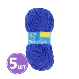 Пряжа Семеновская Mowgli Eco (180), василек 5 шт. по 50 г Пряжа Семеновская Mowgli Eco (180), василек 5 шт. по 50 г