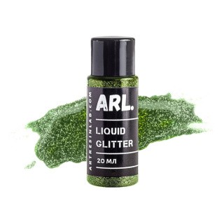 Жидкие блестки на лаковой основе ARL.LIQUID GLITTER светло-зеленые 20 мл, Art Resin LAB