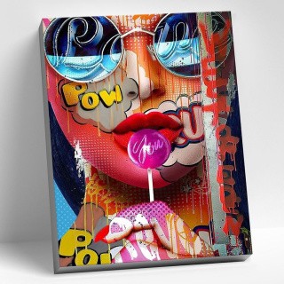 Картина по номерам «Поп-арт с чупа чупсом» Картина по номерам «Поп-арт с чупа чупсом»