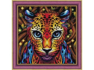 Алмазная вышивка «Радужный леопард»