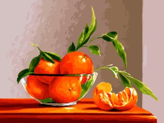 Картина по номерам «Натюрморт с апельсином»