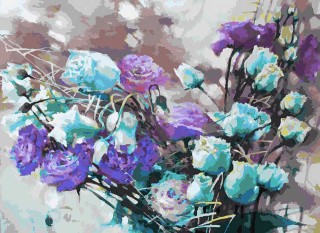 Картина по номерам «Ноктюрн с розами»