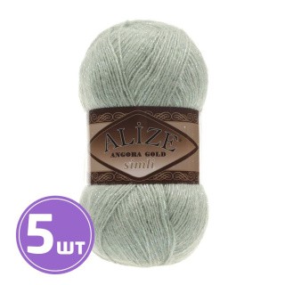Пряжа ALIZE Angora Gold simli (515), светлая полынь, 5 шт. по 100 г Пряжа ALIZE Angora Gold simli (515), светлая полынь, 5 шт. по 100 г