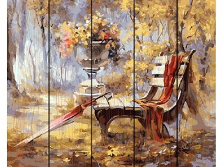 Картина по номерам по дереву Paintboy «Время листопада»