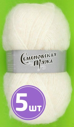 Пряжа Семеновская Angora Goat (25), суровый 5 шт. по 100 г Пряжа Семеновская Angora Goat (25), суровый 5 шт. по 100 г