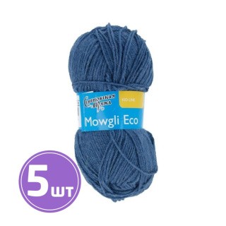 Пряжа Семеновская Mowgli Eco (7297), гроза 5 шт. по 50 г Пряжа Семеновская Mowgli Eco (7297), гроза 5 шт. по 50 г