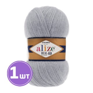Пряжа ALIZE Angora Real 40 (Ангора реал 40) (21), серый, 1 шт. 100 г Пряжа ALIZE Angora Real 40 (Ангора реал 40) (21), серый, 1 шт. 100 г