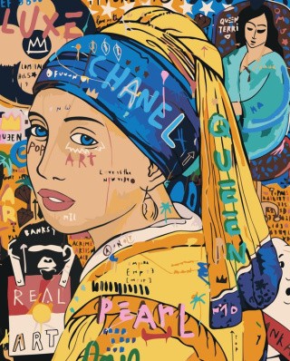 Картина по номерам «Pop Art Поп-арт: Девушка с жемчужной сережкой» Картина по номерам «Pop Art Поп-арт: Девушка с жемчужной сережкой»
