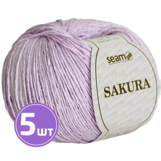 Пряжа SEAM SAKURA (Сакура) (33), бледно-сиреневый, 5 шт. по 50 г