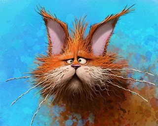 Картина по номерам «Смешной кот» Картина по номерам «Смешной кот»