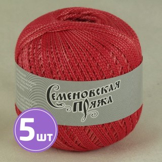 Пряжа Семеновская Test 86 (16605), вишня-коралл, 5 шт. по 100 г Пряжа Семеновская Test 86 (16605), вишня-коралл, 5 шт. по 100 г
