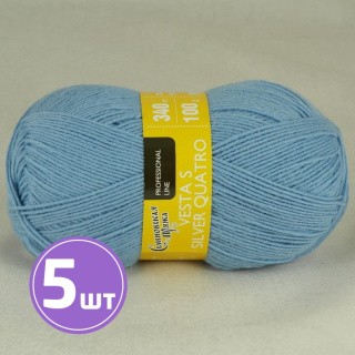 Пряжа Семеновская Vesta S silver quatro (70003), голубой 5 шт. по 100 г Пряжа Семеновская Vesta S silver quatro (70003), голубой 5 шт. по 100 г