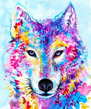 Алмазная вышивка «Акварельный волк» Алмазная вышивка «Акварельный волк»