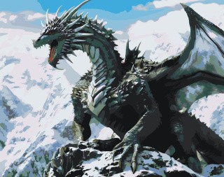 Картина по номерам «Грозный северный дракон» Картина по номерам «Грозный северный дракон»