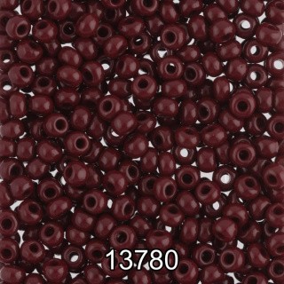 Бисер Чехия круглый 5 10/0, 2,3 мм, 500 г, цвет: 13780 темно-коричневый