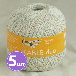 Пряжа Семеновская Kable duo (7764), ультра-белый-мультиколор 5 шт. по 100 г Пряжа Семеновская Kable duo (7764), ультра-белый-мультиколор 5 шт. по 100 г