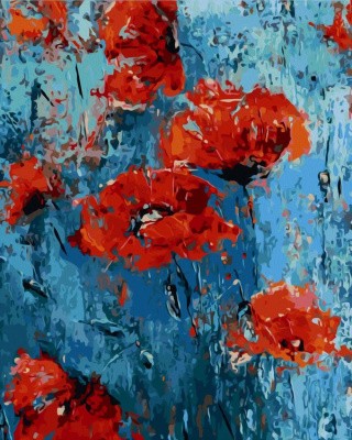 Картина по номерам «Маки на синем» Картина по номерам «Маки на синем»