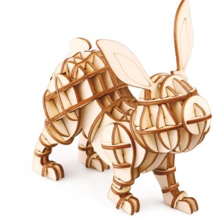 Деревянный 3D пазл «Заяц» Деревянный 3D пазл «Заяц»