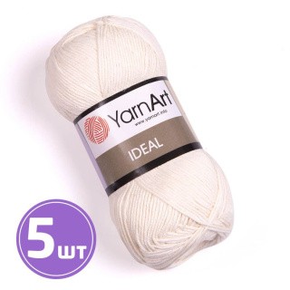 Пряжа YarnArt Ideal (222), белый, 5 шт. по 50 г Пряжа YarnArt Ideal (222), белый, 5 шт. по 50 г