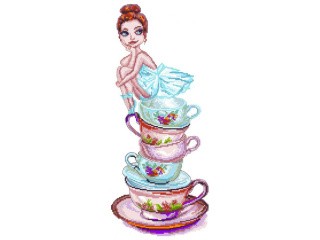 Рисунок на канве «Чайная фея»