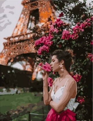 Картина по номерам «Девушка в Париже» Картина по номерам «Девушка в Париже»