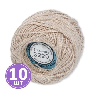 Пряжа Gamma Ирис (3220), бежевый, 10 шт. по 10 г Пряжа Gamma Ирис (3220), бежевый, 10 шт. по 10 г