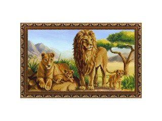 Рисунок на ткани «Львы» Рисунок на ткани «Львы»