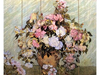 Картина по номерам по дереву Paintboy «Ваза с розами» Ван Гога