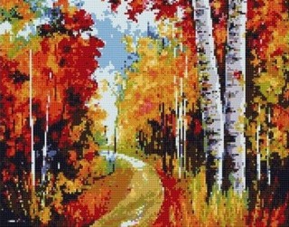Алмазная вышивка «Дорога через лес» Алмазная вышивка «Дорога через лес»