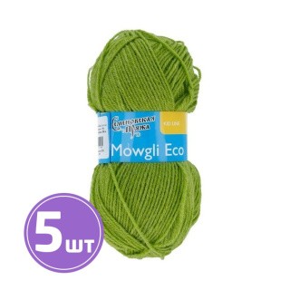 Пряжа Семеновская Mowgli Eco (323), аспарагус 5 шт. по 50 г Пряжа Семеновская Mowgli Eco (323), аспарагус 5 шт. по 50 г