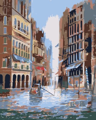 Картина по номерам «Венецианская гондола»