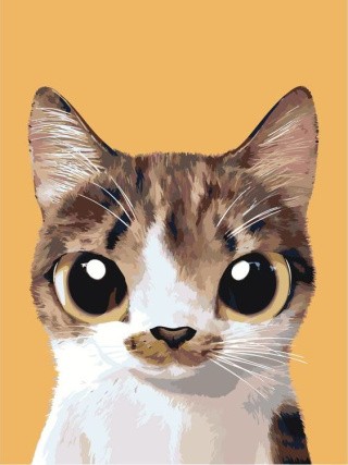 Картина по номерам «Усатик» Картина по номерам «Усатик»