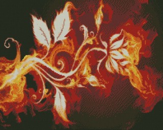 Алмазная вышивка «Огненный цветок»