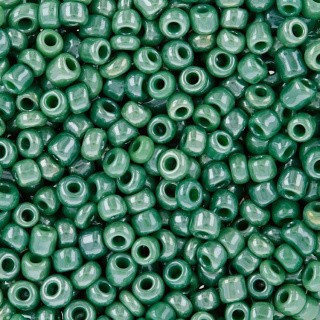 Бисер круглый Zlatka 11/0, 0121-0130, 2 мм, цвет: №0127 зеленый, 100 г