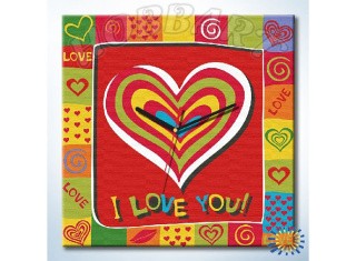 Раскраска-часы «Любовь в сердце»