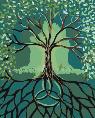 Картина по номерам «Чудесное дерево»