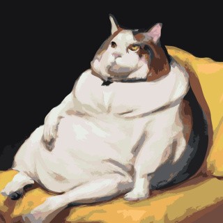 Картина по номерам «Очень толстый кот»