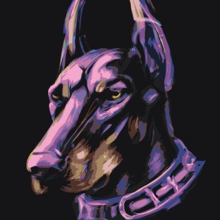 Картина по номерам «Суровый доберман» Картина по номерам «Суровый доберман»